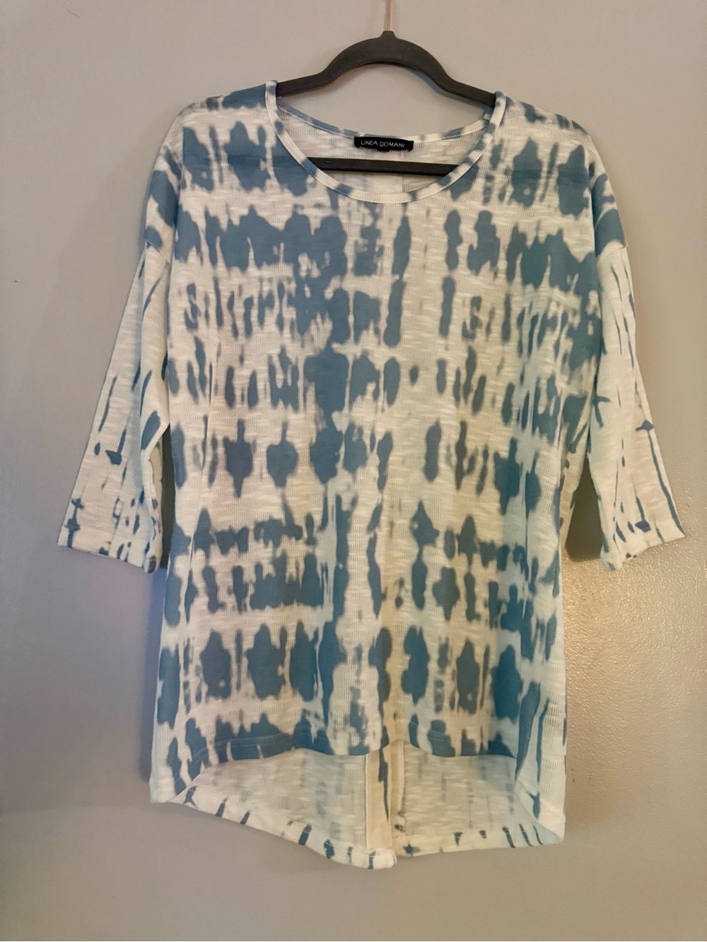 Linea Domani Shibori Tie Dye Knit Tunic Blouse Size S